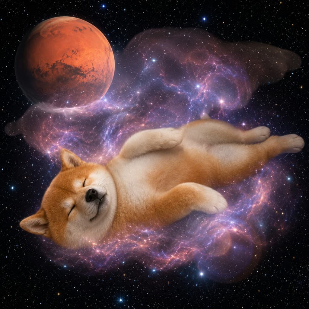 souldog floating toward Mars
